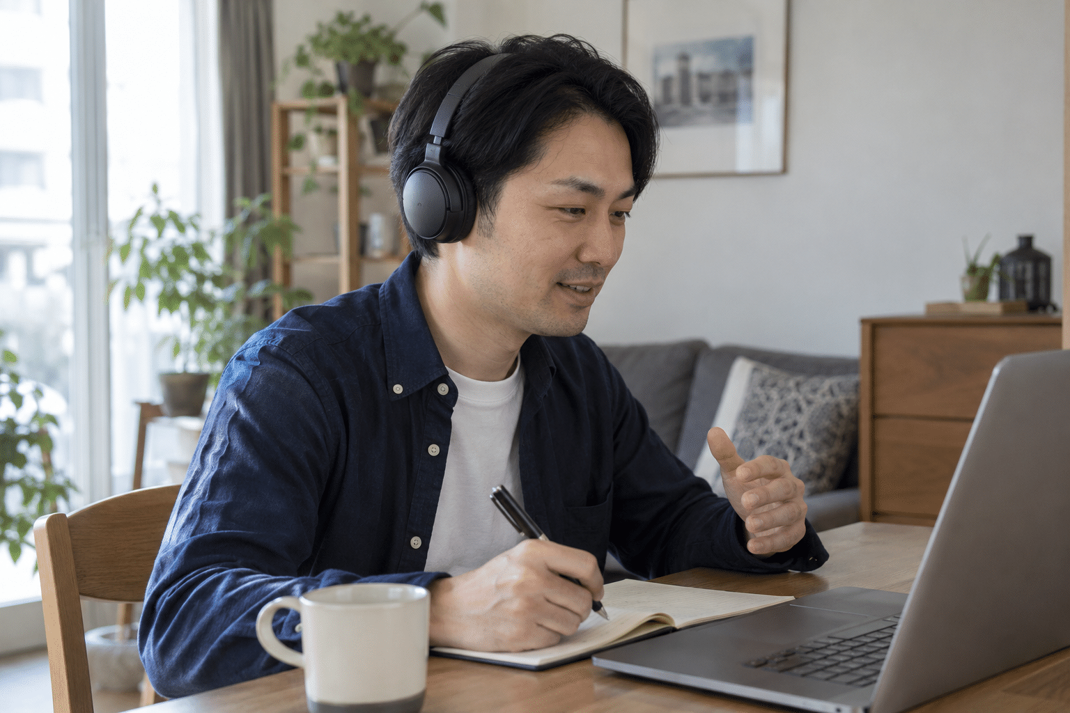 オンラインで相談する男性のイメージ